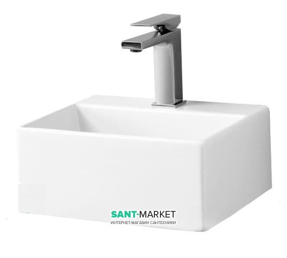 Раковина для ванной ArtCeram Quadro Mini 32х27 см белый глянцевый QUL006 01;00