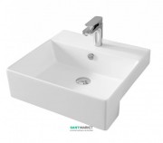 Раковина для ванної ArtCeram Quadro Semincasso 50х48 см білий глянсовий QUL004 01; 00