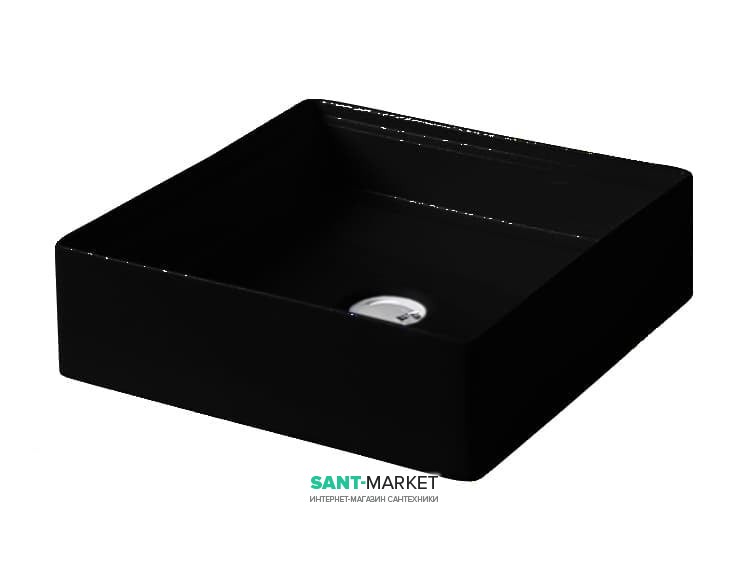 Раковина для ванной ArtCeram Scalino 38х38 см чёрный глянцевый SCL001 03;00