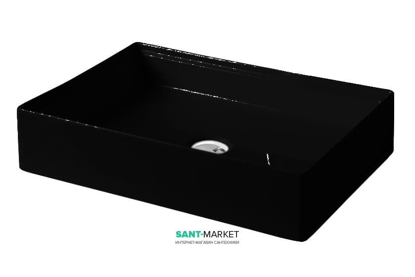 Раковина для ванной ArtCeram Scalino 55х38 см чёрный глянцевый SCL002 03;00