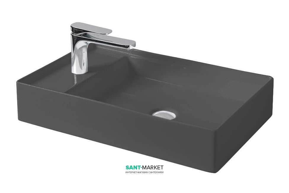 Раковина для ванной ArtCeram Scalino 60х38 см санфарфор серый SCL003 15;00
