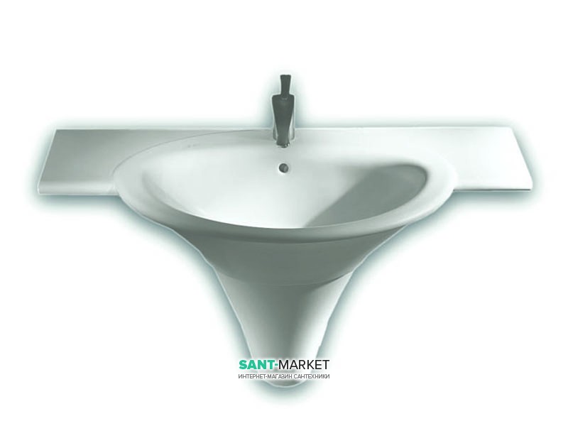 Раковина для ванної накладна / підвісна Hatria Sculture 58.5x110 см санфарфор білий YR3801