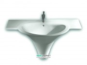 Раковина для ванної накладна / підвісна Hatria Sculture 58.5x110 см санфарфор білий YR3801