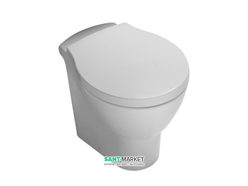 Унітаз підлоговий приставний Hatria Nido 35.5х55.5 см білий YXBW01