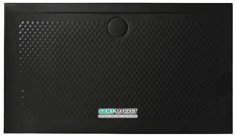 Душовий піддон Artceram Texture 140х80 см чорний глянсовий PDR022 03; 00