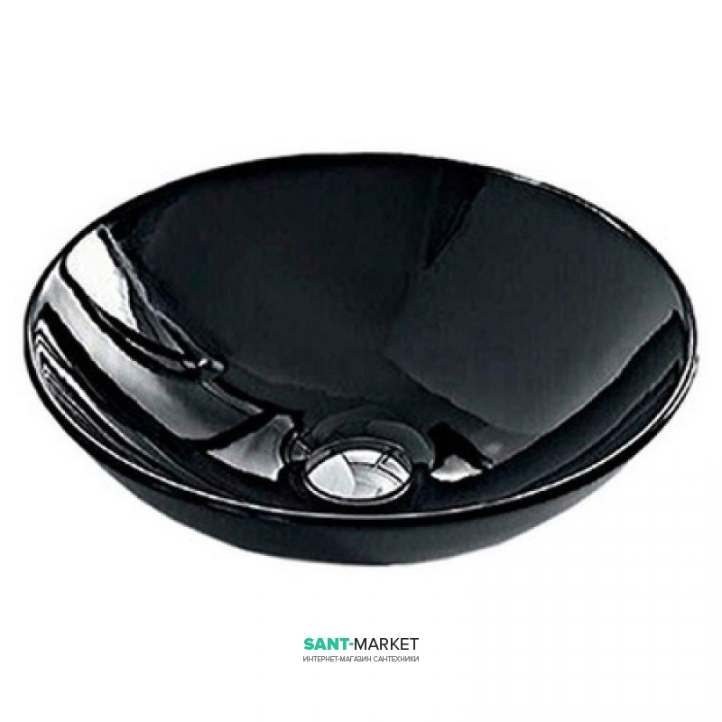 Раковина для ванної ArtCeram Polis Ø41 см чорний глянсовий PSL001 03; 00