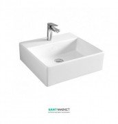 Раковина для ванної ArtCeram Quadro 40х38 см білий глянсовий QUL005 01; 00