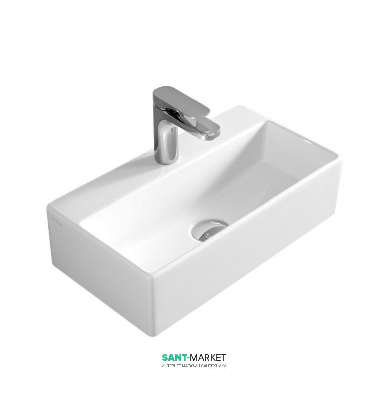 Раковина для ванной ArtCeram Quadro 59х27 см белый глянцевый QUL001 01;00