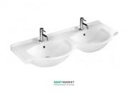 Раковина для ванної підвісна подвійна Hatria Sophie 50х125 см санфарфор білий Y0Q501