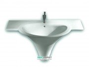 Раковина для ванной накладная/подвесная Hatria Sculture 58.5x110 см санфарфор белый YR3801