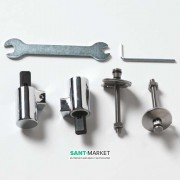 Комплект петель для сиденья с крышкой для унитаза ArtCeram Ten хром TEA003