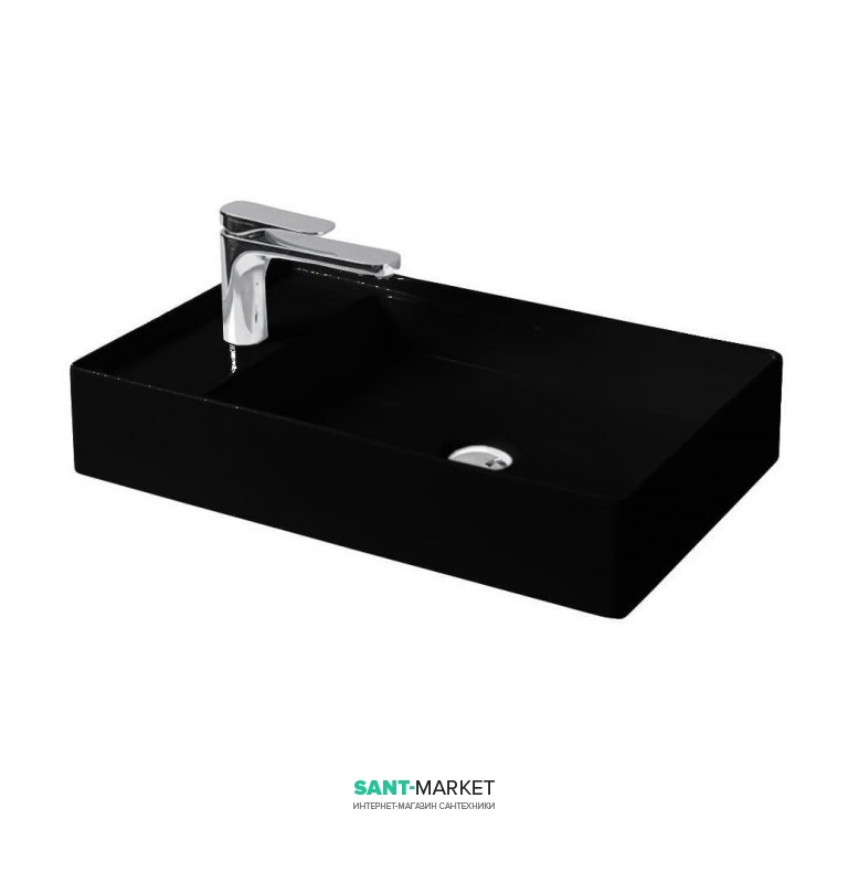 Раковина для ванной ArtCeram Scalino 60х38 см чёрный матовый SCL003 17;00