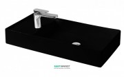 Раковина для ванной ArtCeram Scalino 75х38 см чёрный глянцевый SCL004 03;00