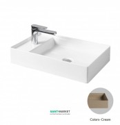 Раковина для ванной ArtCeram Scalino 75х38 см санфарфор кремовый SCL004 22;00