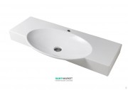 Раковина для ванной ArtCeram Swing 85х48 см белый глянцевый SWL001 01;00