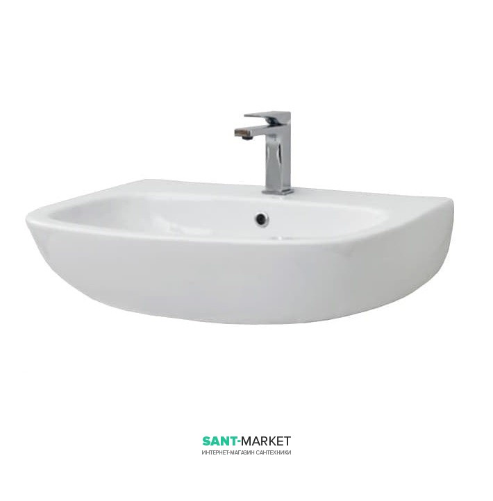 Раковина для ванной ArtCeram Ten 65х51 см санфарфор белый глянцевый TEL001 01;00