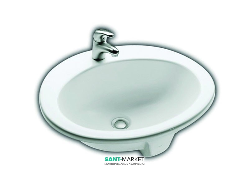 Раковина для ванної вбудована Hatria Incasso Ovaline 52х60 санфарфор білий Y67101