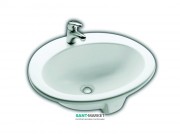 Раковина для ванної вбудована Hatria Incasso Ovaline 52х60 санфарфор білий Y67101