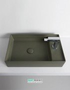 Раковина для ванной ArtCeram Scalino 60х38 см санфарфор болотный SCL003 24;00