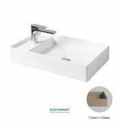 Раковина для ванной ArtCeram Scalino 75х38 см санфарфор кремовый SCL004 22;00