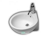 Раковина для ванной угловая Hatria You & Me 46х46 крепления слева санфарфор белый Y0H601