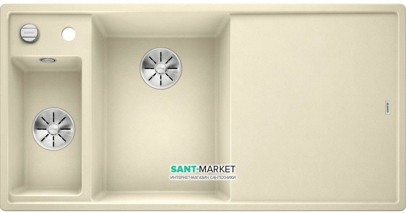 Мойка для кухни прямоугольная Blanco Axia III 6 S SILGRANIT PuraDur® жасмин 524648
