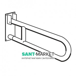 Опорний поручень для ванної Hatria Autonomy 83 см поворотний білий Y0DB