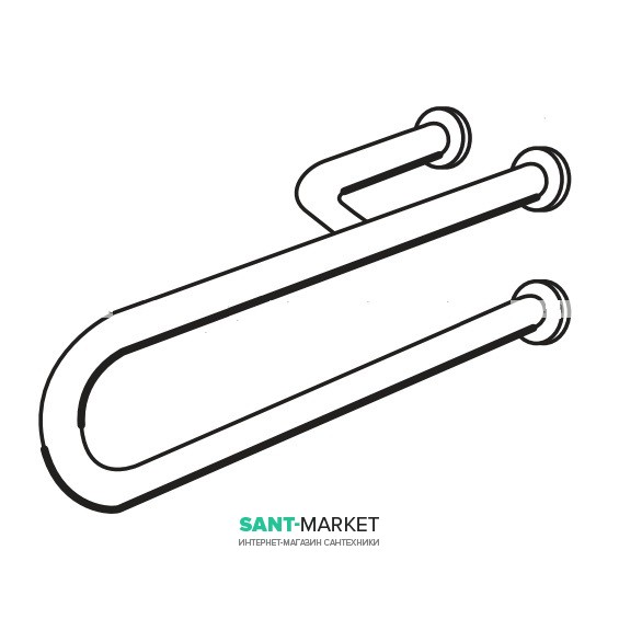 Опорний поручень для ванної Hatria Autonomy 83 см білий Y0DH