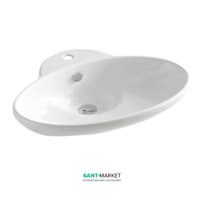 Раковина для ванної ArtCeram Fuori 63х47 см санфарфор білий глянсовий TFL004 01; 00