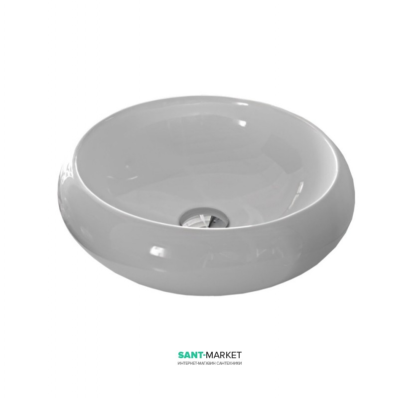 Раковина для ванної ArtCeram Tao Ø 43 см санфарфор білий глянсовий TOL001 01; 00