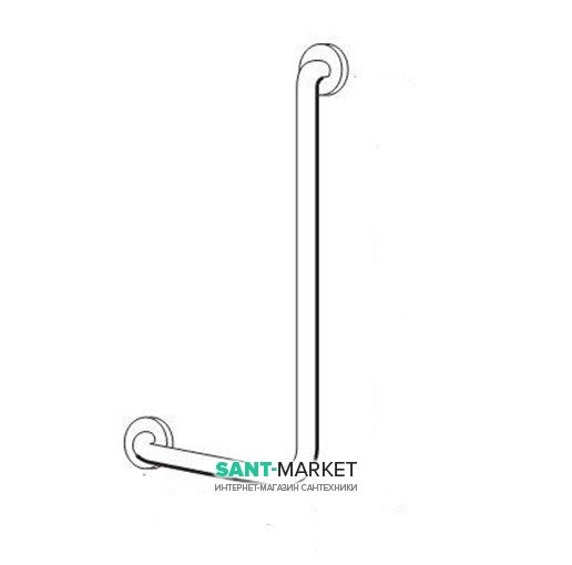 Опорний поручень з прямим кутом праворуч Hatria Autonomy 67х35 см білий Y0CR