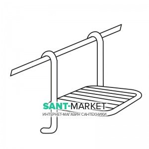 Сиденье откидное навесное для душа Hatria Autonomy металл Y0DK