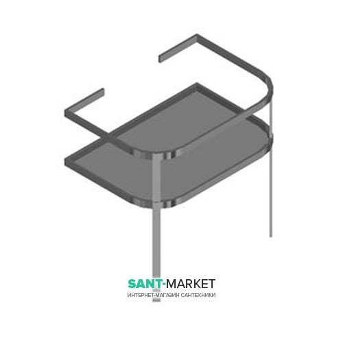 Консоль под раковину Hatria Daytime 70 см с полкой хром Y0P9