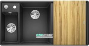 Мойка для кухни Blanco Axia III 6 S-F врезная SILGRANIT PuraDur® антрацит 524663