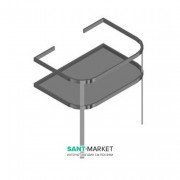 Консоль під раковину Hatria Daytime 70 см з полицею хром Y0P9