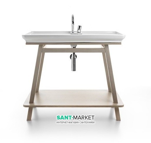 Консоль під раковину ArtCeram Naked System Trapezio на 97 см дуб вибілений ACM012