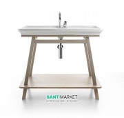 Консоль під раковину ArtCeram Naked System Trapezio на 97 см дуб вибілений ACM012