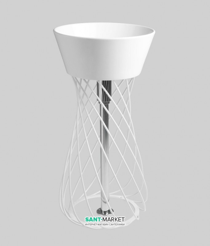 Консоль под раковину ArtCeram Wire на 43 см белый глянцевый ACA045 01