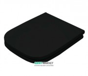 Сиденье с крышкой для унитаза ArtCeram A16 Mini чёрный глянцевый/хром ASA002 03;71