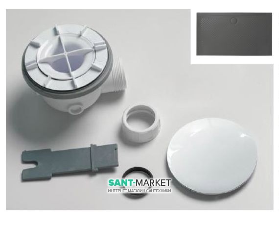 Сифон для душевого поддона ArtCeram Texture керамика серый оливковый ACA049 15;00