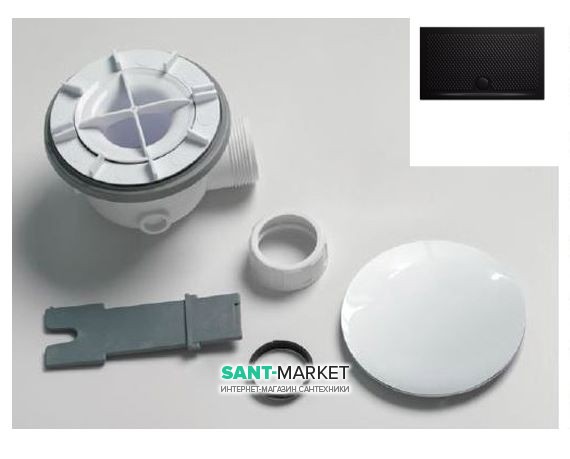 Сифон для душевого поддона ArtCeram Texture керамика чёрный матовый ACA049 17;00