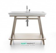 Консоль под раковину ArtCeram Naked System Trapezio на 97 см дуб выбеленный ACM012