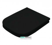 Сиденье с крышкой для унитаза ArtCeram A16 Mini чёрный глянцевый/хром ASA002 03;71