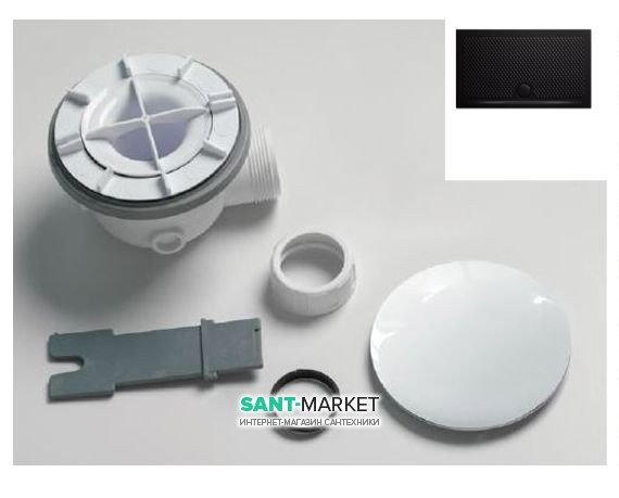 Сифон для душевого поддона ArtCeram Texture керамика чёрный матовый ACA049 17;00