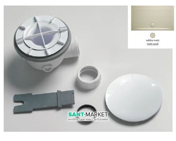 Сифон для душового піддону ArtCeram Texture кераміка пісок матовий ACA049 ​​31; 00