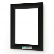 Дзеркало у ванну кімнату ArtCeram Vela 70х90 см чорний глянсовий ACS003 03