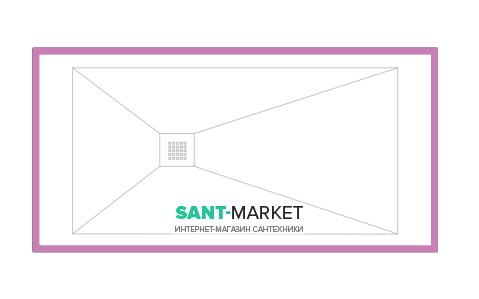 Душовий піддон Hatria Dedicato Edge 1400х900 мм SOLITEX палітра на вибір Y1KE