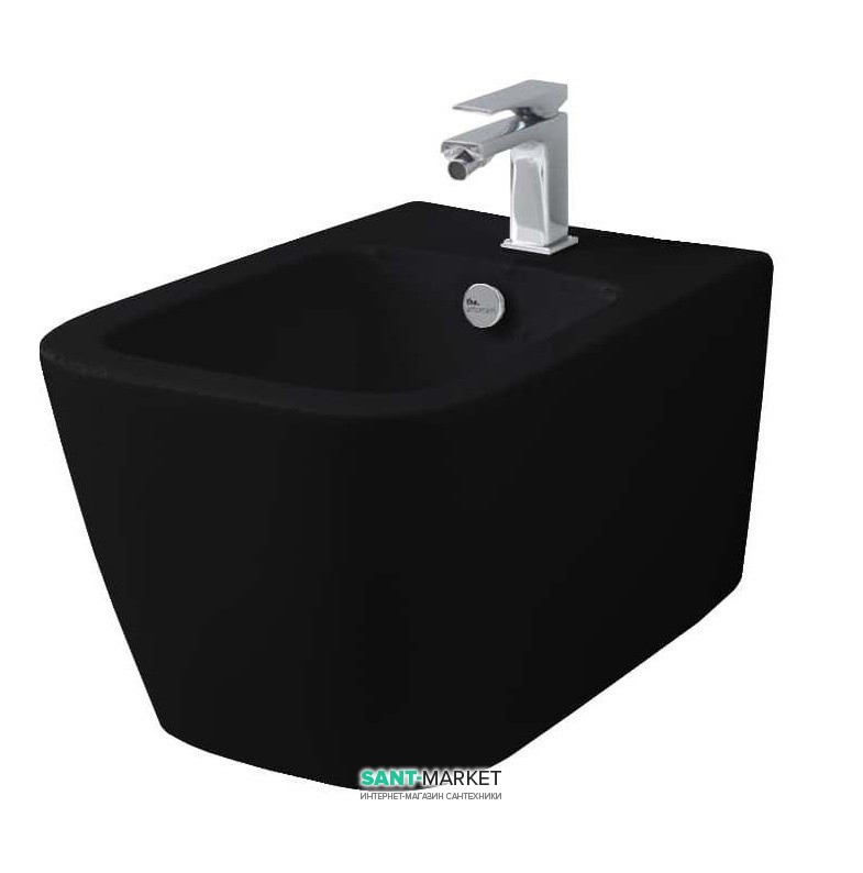Біде підвісне ArtCeram A16 52,5х36 см санфарфор чорний глянсовий ASB001 03; 00