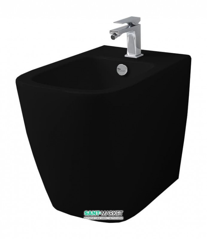 Біде підвісне ArtCeram A16 Mini 36х45,5 см санфарфор чорний глянсовий ASB003 03; 00