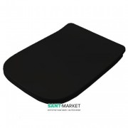 Сиденье с крышкой для унитаза ArtCeram A16 чёрный глянцевый/хром ASA001 03;71